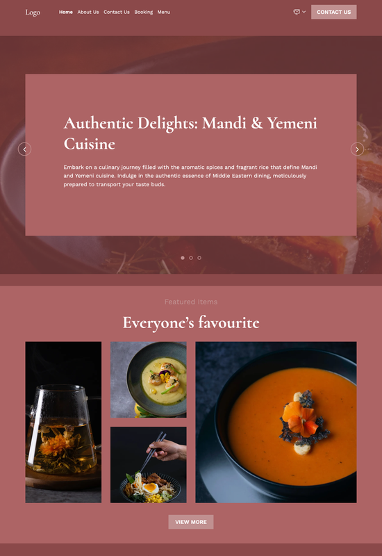 Vorschau der Vorlage für orientalische Restaurants