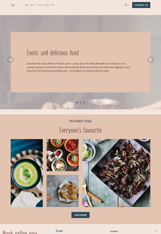 Turkish restaurant template preview