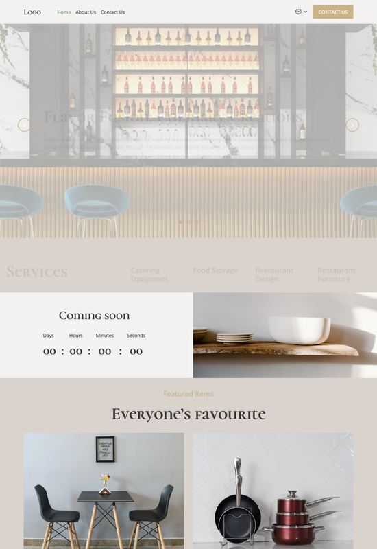 restaurant supply store template preview