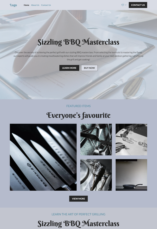 restaurant supply store template preview