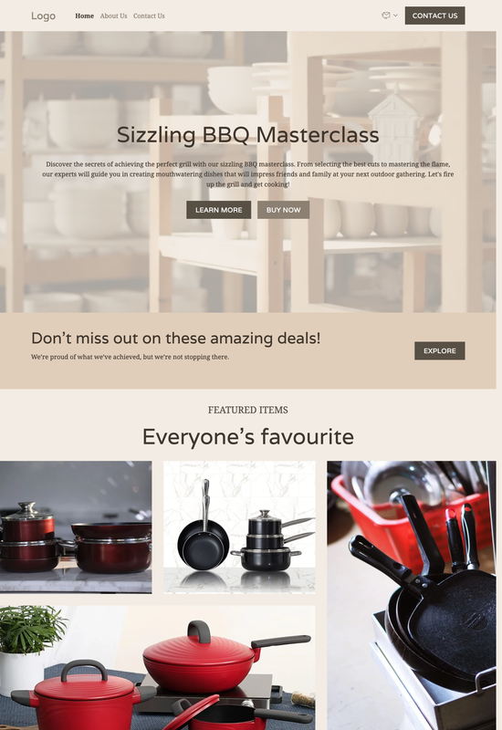 restaurant supply store template preview