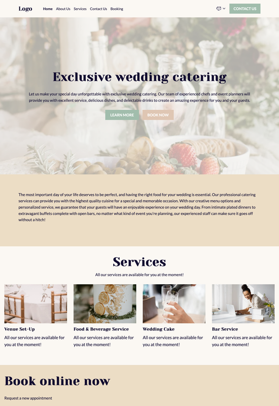 wedding catering template preview