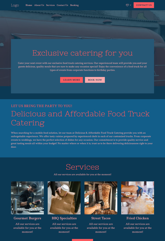 Vorschau der Catering-Vorlage für Food Trucks