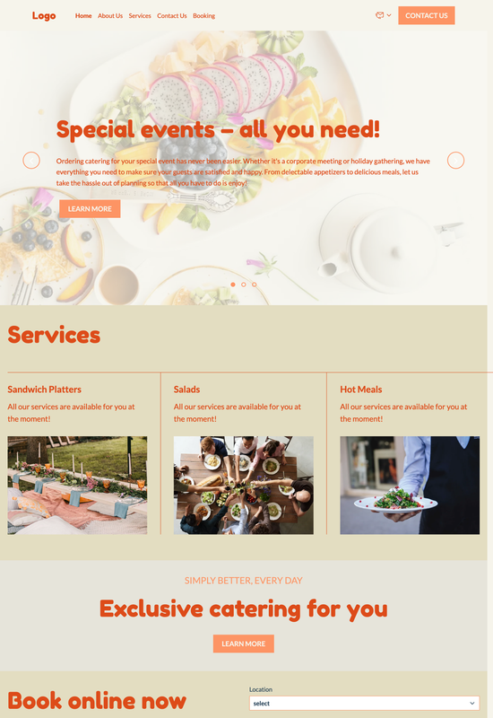 office delivery catering template preview