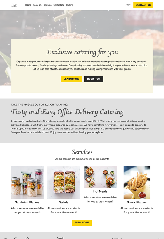 office delivery catering template preview