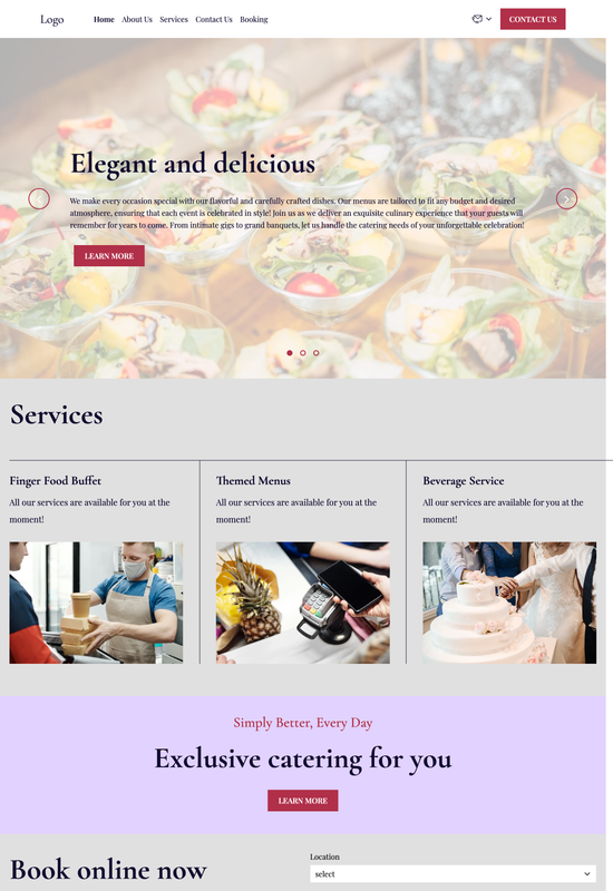 special event catering template preview