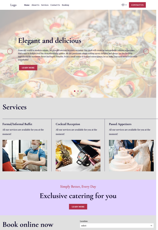 Anteprima del modello per catering di eventi sociali
