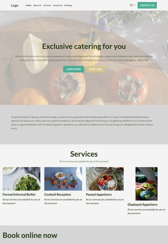 social event catering template preview