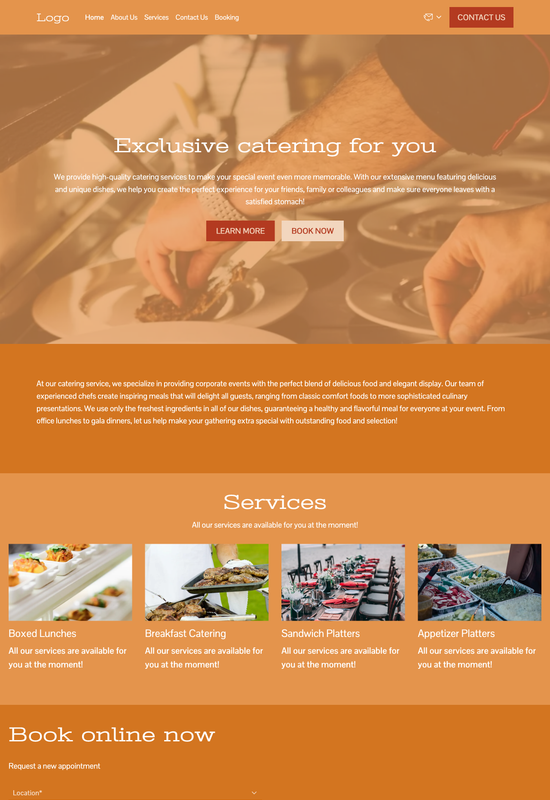 corporate catering template preview