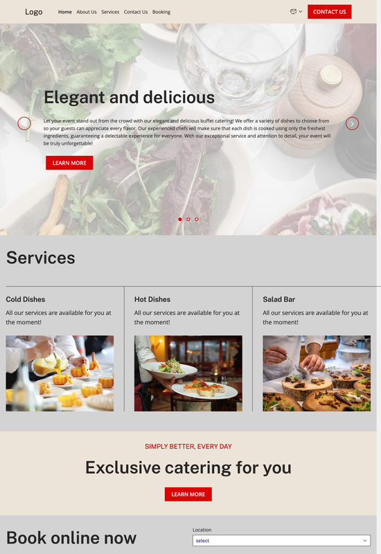 buffet catering template preview