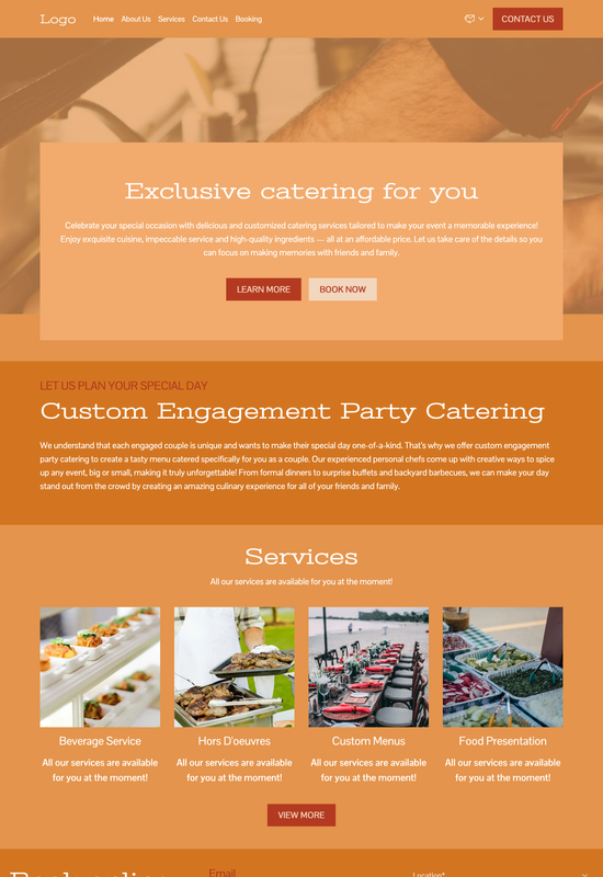 Anteprima del modello per catering per feste di fidanzamento