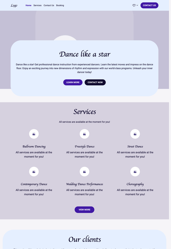 professional dancer template preview