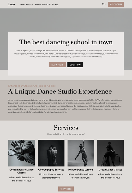 contemporary dance studio template preview