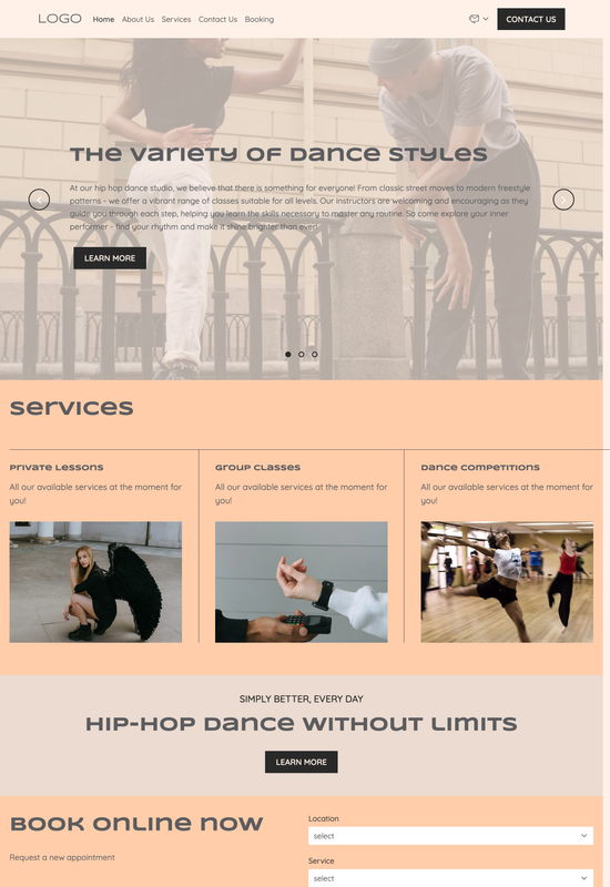 hip hop dance studio template preview