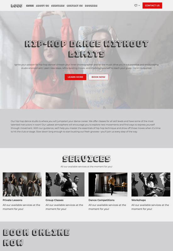 hip hop dance studio template preview