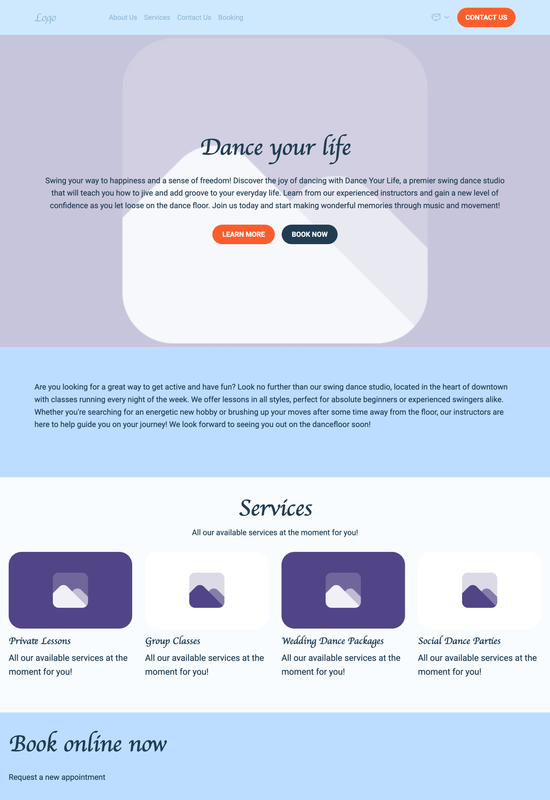 swing dance studio template preview