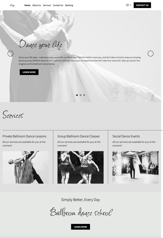 ballroom dance studio  template preview
