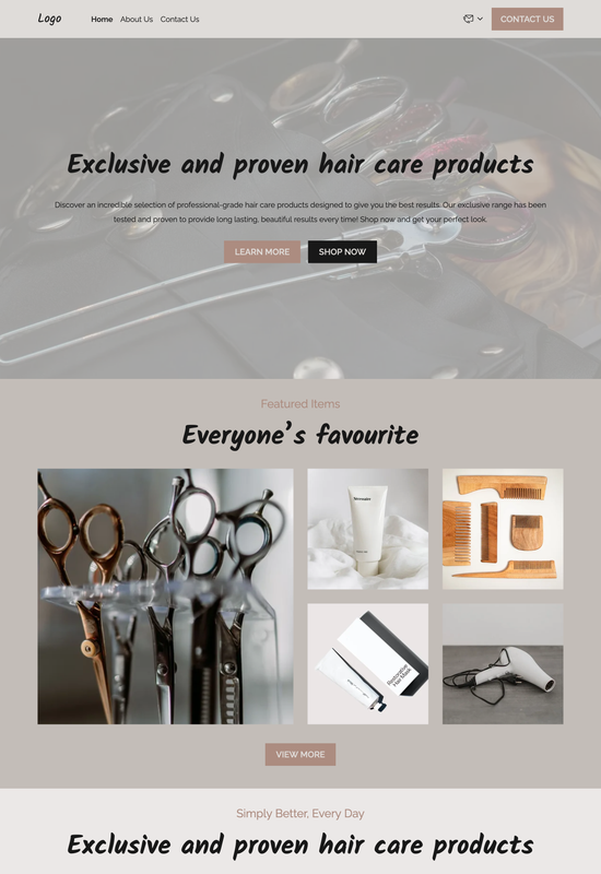 hairdressing tools store template preview