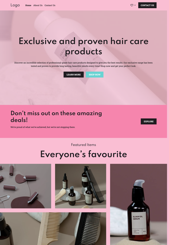 hairdressing tools store template preview
