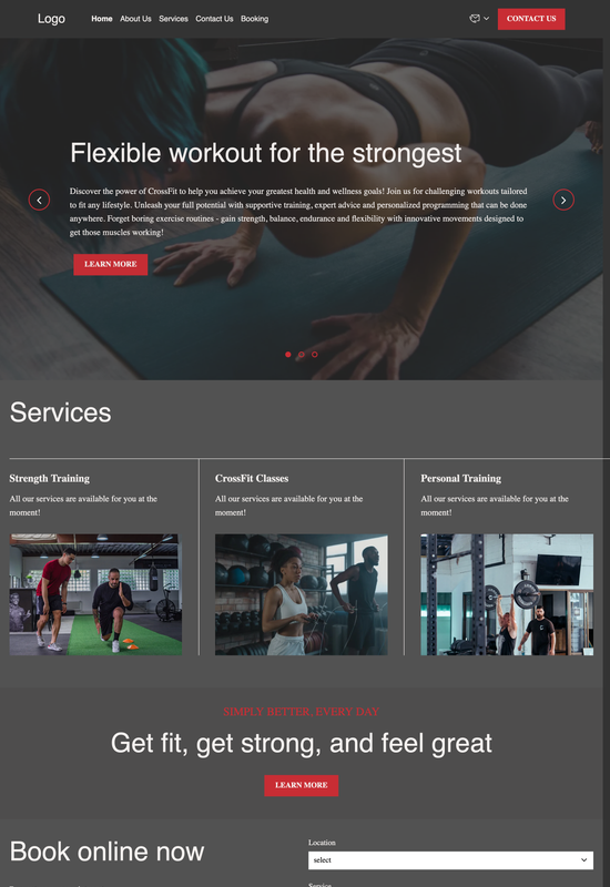Vista previa de la plantilla de gimnasio CrossFit
