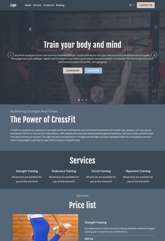 CrossFit instructor template preview