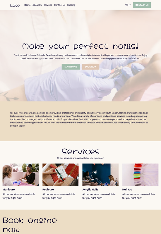 nail salon template preview