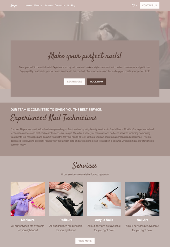 nail salon template preview