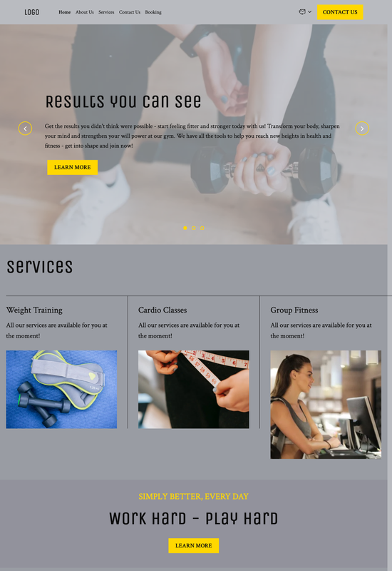 gym template preview