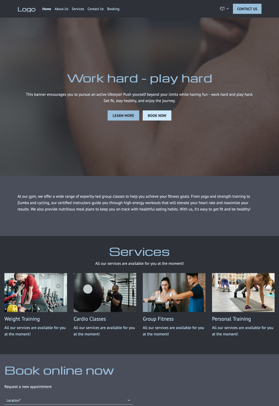 gym template preview