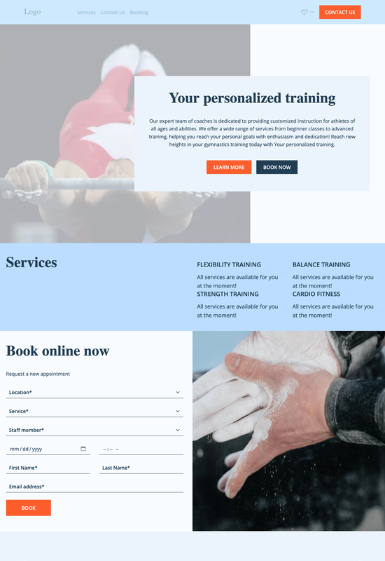 gymnastics instructor template preview