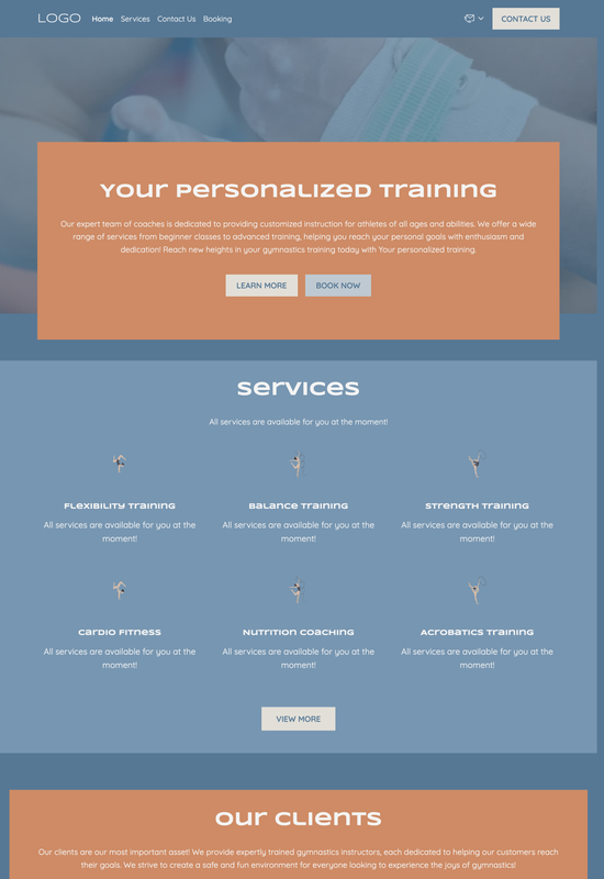 gymnastics instructor template preview