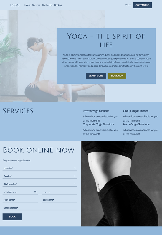 Anteprima del modello per personal trainer di yoga