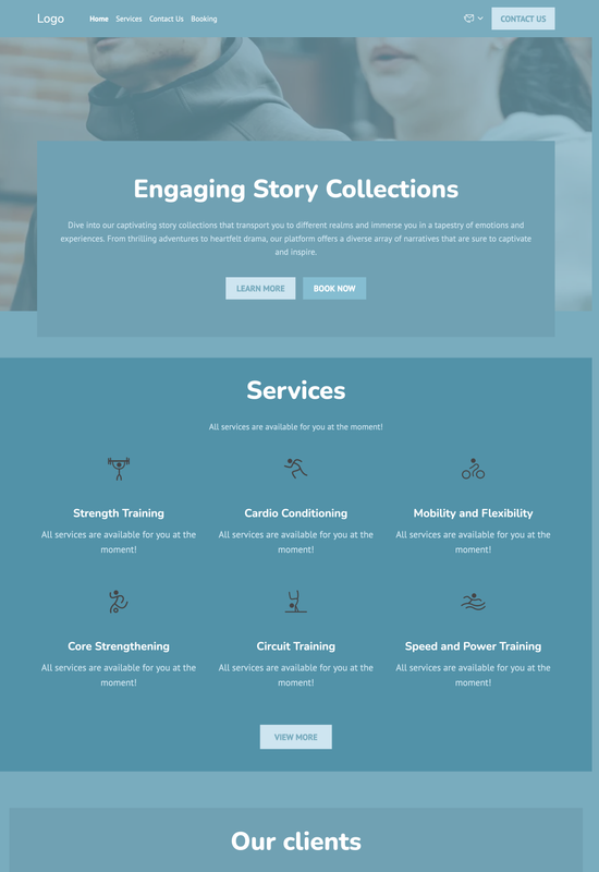 TRX personal trainer template preview