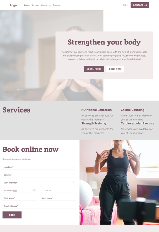 Anteprima del modello per personal trainer per la perdita di peso