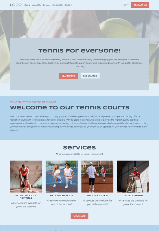 tennis courts template preview