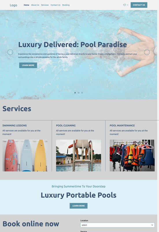 swimming pool template preview