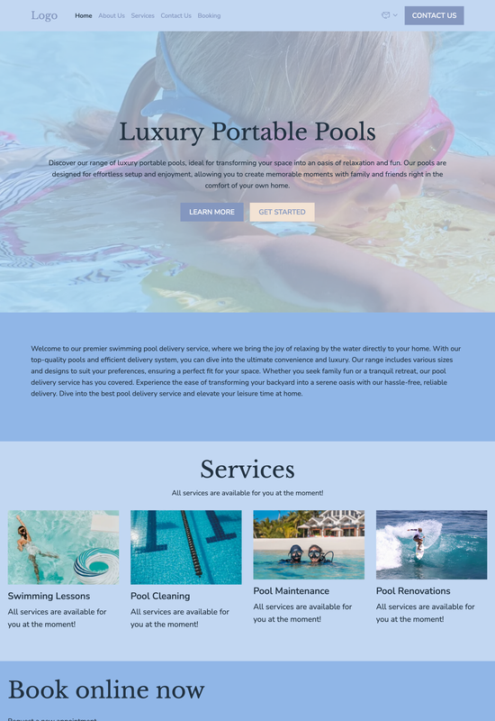 swimming pool template preview