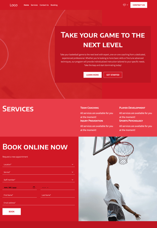 basketball coach template preview