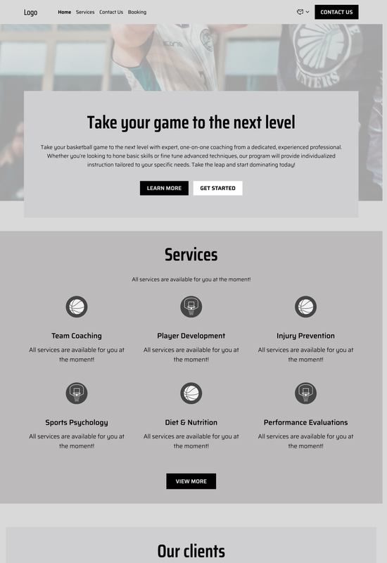basketball coach template preview