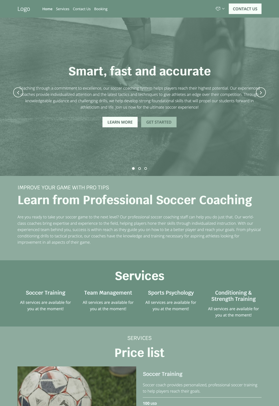 soccer coach template preview