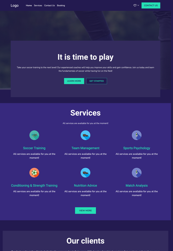 soccer coach template preview