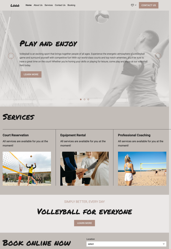 volleyball field template preview