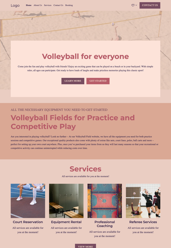 volleyball field template preview