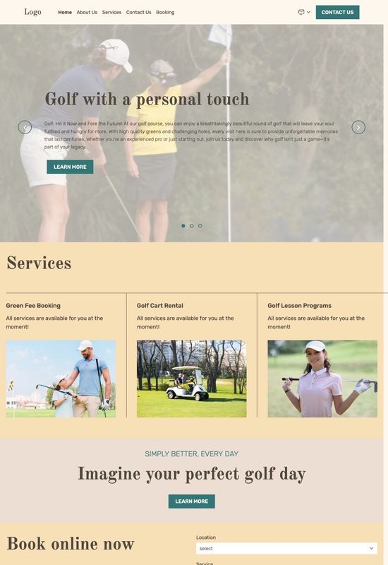 golf course template preview