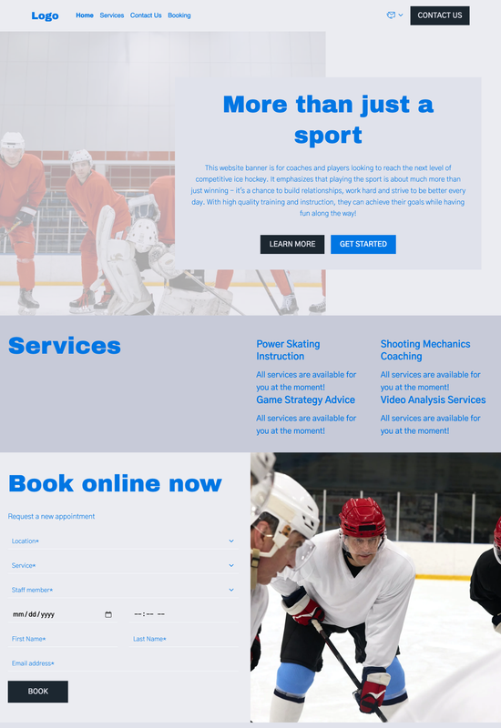 ice hockey coach template preview
