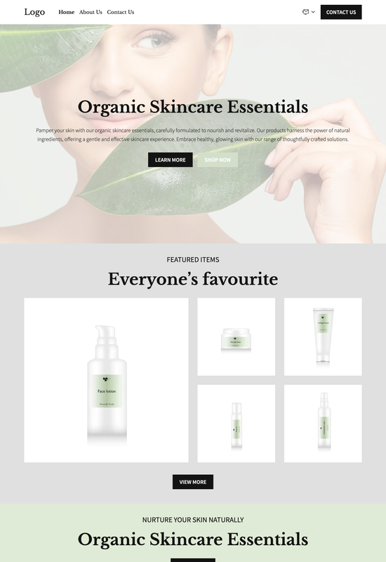 cosmetics store template preview