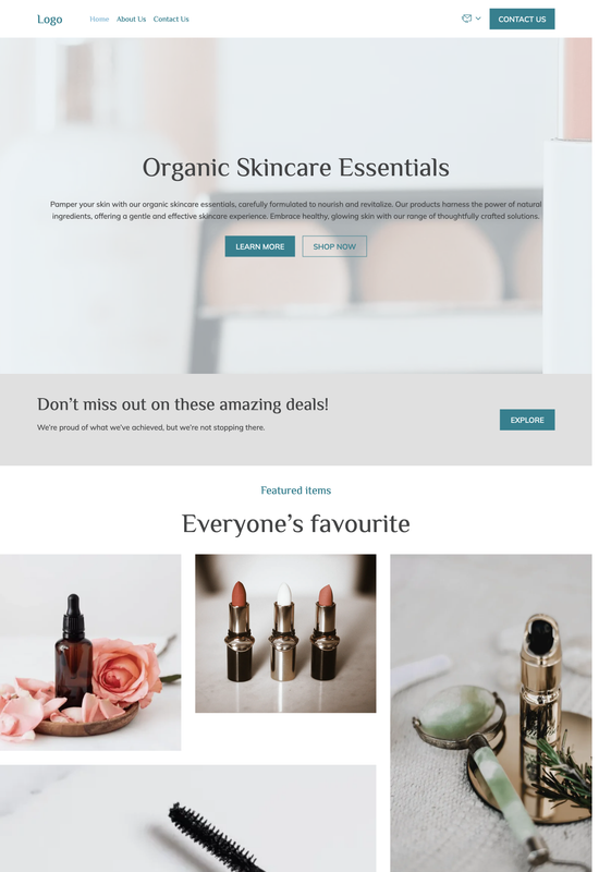cosmetics store template preview
