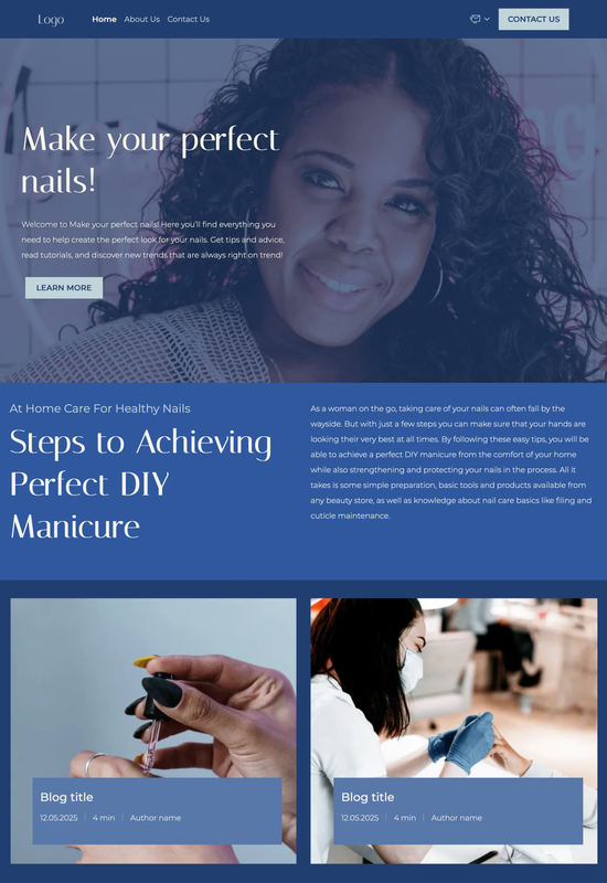 nail blog template preview