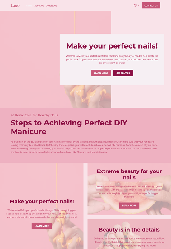 nail blog template preview