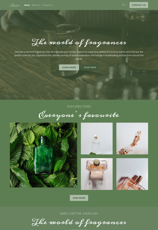 fragrance store template preview